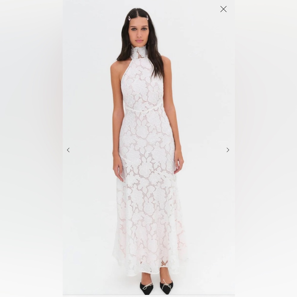 For Love And Lemons White Lace Maxi Dress